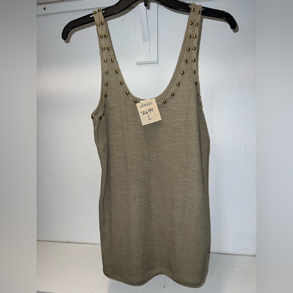 Army green Large Tank Top